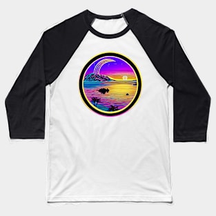 Sun and moon astral retro colorfull sticker Baseball T-Shirt